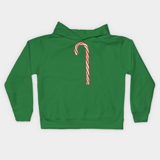 Red and White Christmas Candy Cane Kids Hoodie